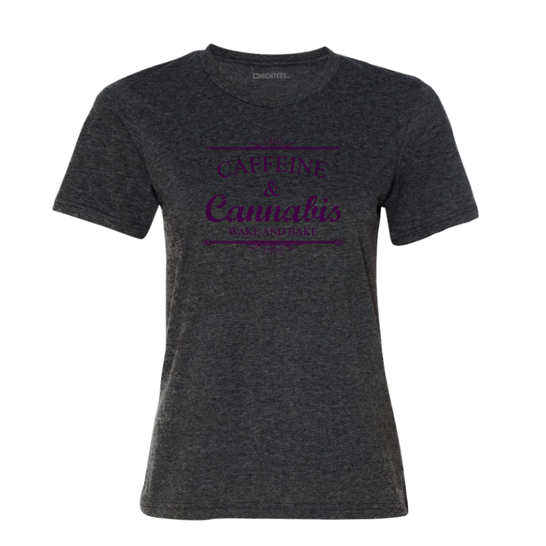 Heather Dark Grey Ladies Caffeine and Cannabis