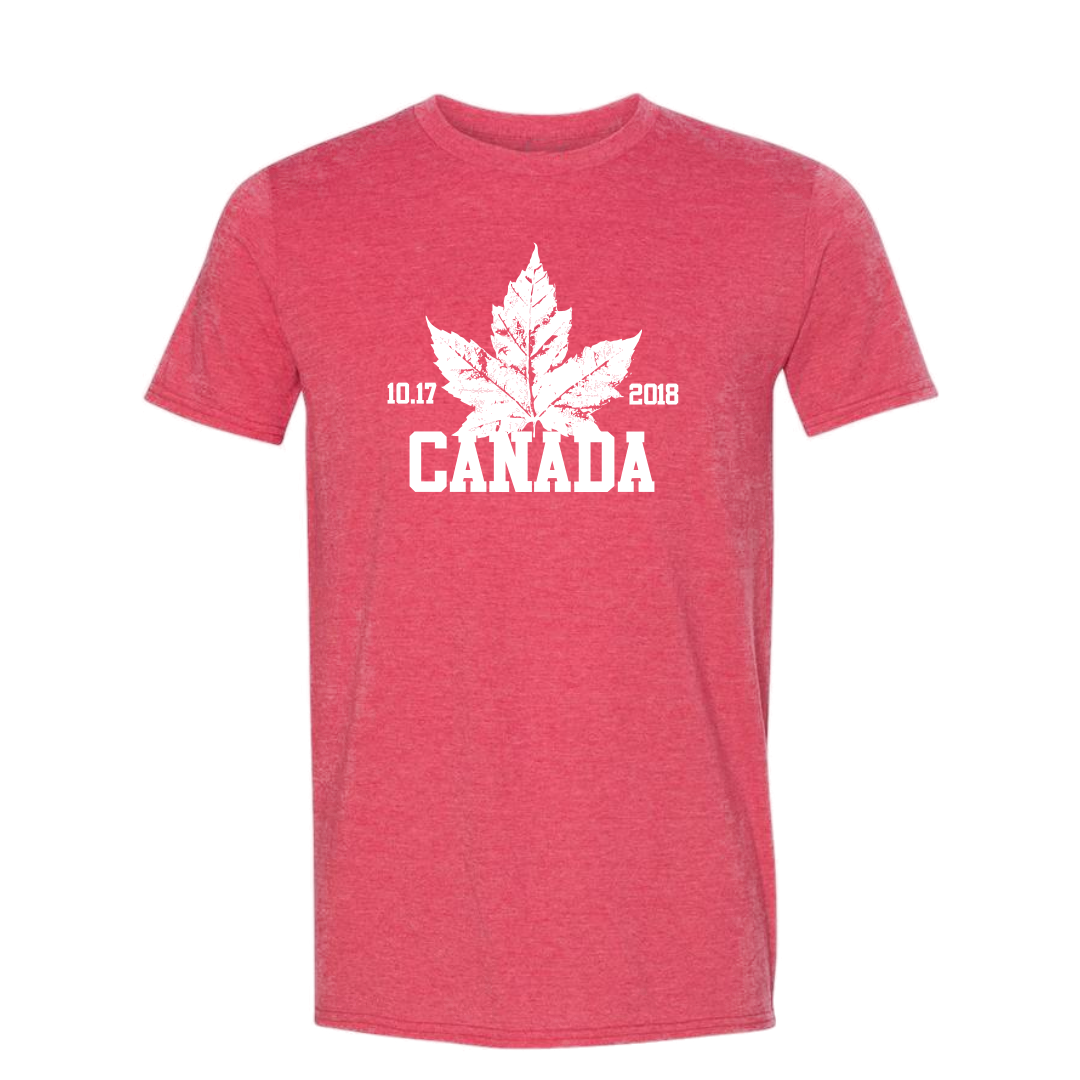 Mens Heather Red Legal Day for Canada