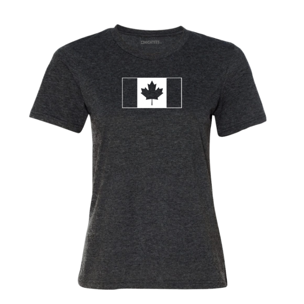 Charcoal Grey Ladies Canadian Flag