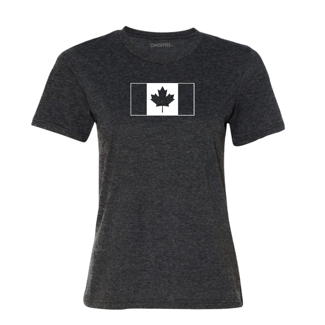 Charcoal Grey Ladies Canadian Flag